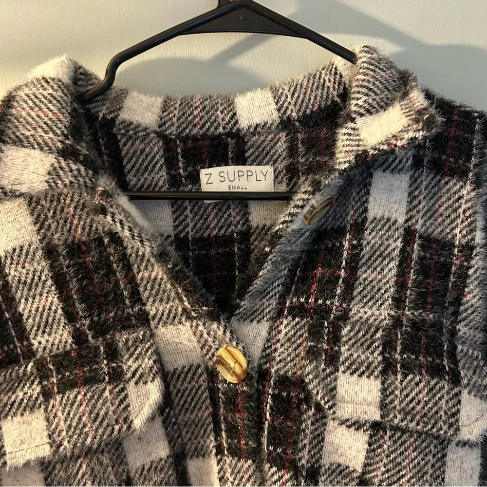 Z Supply Plaid Tucker “Shacket” - Picture 2 of 5